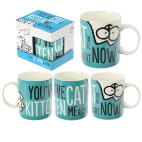 Kitten Slogan Simon's Cat Porcelain Mug Kitten Slogan Simon's Cat Porcelain Mug