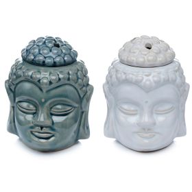 Eden Crackle Glaze Thai Buddha Head Ceramic Oil Burner Eden Crackle Glaze Thai Buddha Head Ceramic Oil Burner