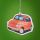 Orange Scented Retro Red Fiat 500 Air Freshener