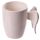 White Angel Wings Ceramic Shaped Handle Mug