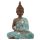 Thai Buddha, Brown, White & Turquoise Lotus