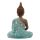 Thai Buddha, Brown, White & Turquoise Lotus