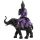 Purple, Gold & Black Large Thai Buddha Riding Elephant