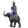Purple, Gold & Black Large Thai Buddha Riding Elephant