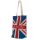 London Union Jack Flag Reusable Zip Up Cotton Bag