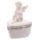 White Cherub Heart Shaped Pill Box