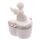 White Cherub Heart Shaped Pill Box