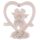 Lovers Glitter Cherubs Sitting in Cupids Arrow Heart