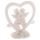 Lovers Glitter Cherubs Sitting in Cupids Arrow Heart