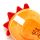 Relaxeazzz Orange Monstarz Monster Plush Travel Pillow & Eye Mask