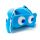 Relaxeazzz Pac-Man Blue Ghost Shaped Travel Pillow & Eye Mask