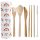 Somewhere Rainbow 100% Natural Bamboo Cutlery 6 Piece Set 