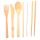 Nectar Meadows Bee 100% Natural Bamboo Cutlery 6 Piece Set