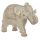 Brushed White & Gold Medium Thai Elephant Figurine