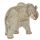 Brushed White & Gold Medium Thai Elephant Figurine