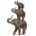 Wooden Effect Stacked Elephant Figurine
