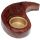 Carved Sheesham Wood Round Yin Yang Tea Light Holder (Item price is for both halves)