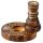 Flower Garden Carved Mango Wood Backflow Incense Burner