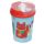 Maneki Neko Lucky Cat Reusable Lunch Pot / Snack Pot with Spork 500ml