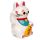 Maneki Neko Lucky Cat White Ceramic Money Box