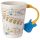 Guitar with Sheet Music Decal Ceramic Shaped Handle Mug