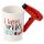 Hair Drier with Slogan Ceramic Shaped Handle Mug
