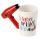 Hair Drier with Slogan Ceramic Shaped Handle Mug