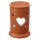Eden Tall Ceramic Oil & Wax Burner with Heart Cut-out