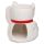 White Maneki Neko Lucky Cat Ceramic Oil Burner