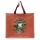 Kim Haskins Floral Cat in Fern Red RPET Reusable Shopping Bag