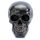 Metallic Black Skull Decoration