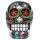 Day of the Dead Floral Print Skull Ornament