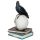 Crow Standing on Skull & Books Ornament