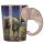 Elephant Savannah Decal Ceramic Shaped Handle Mug