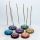 Carved Soapstone Chakra Pebble Ashcatcher Incense Stick Burner