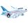 Jumbo Jet Aeroplane Friction Light Up & Sound Push/Pull Action Toy