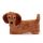 Sausage Dog Microwavable Plush Lavender Heat Pack