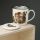 Kim Haskins Christmas Elf Cats Porcelain Infuser Mug Set with Lid