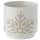 Christmas Snowflake White Stoneware Indoor Plant Pot Small