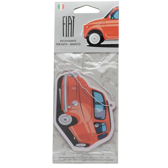 Orange Scented Retro Red Fiat 500 Air Freshener