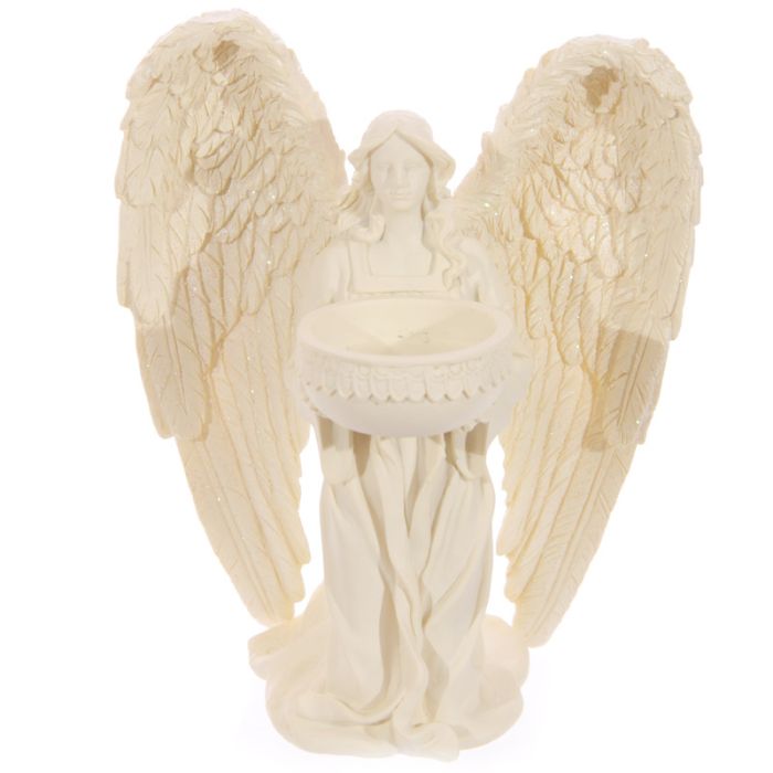 Kneeling Angel Figurine Tea Light Candle Holder 18cm
