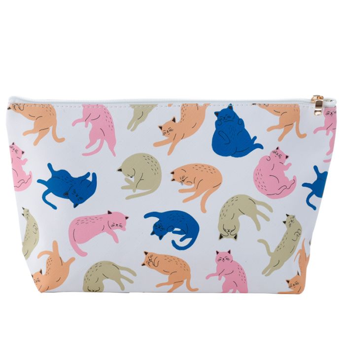 Cat's Life Large PVC Toiletry Makeup Wash Bag