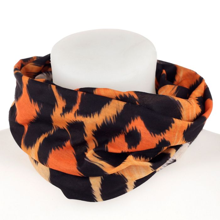 Leopard Animal Print Neck Warmer Tube Scarf