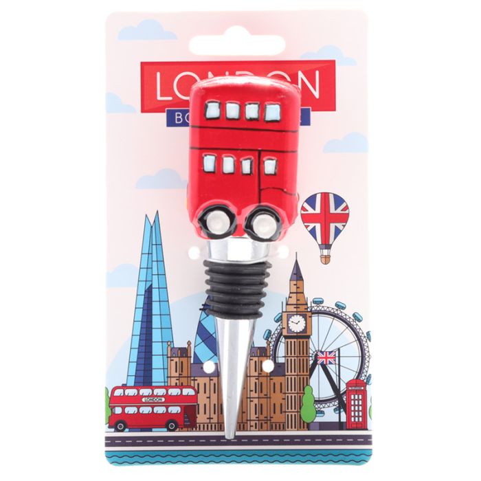 Ceramic London Icons Red Routemaster Bus Bottle Stopper