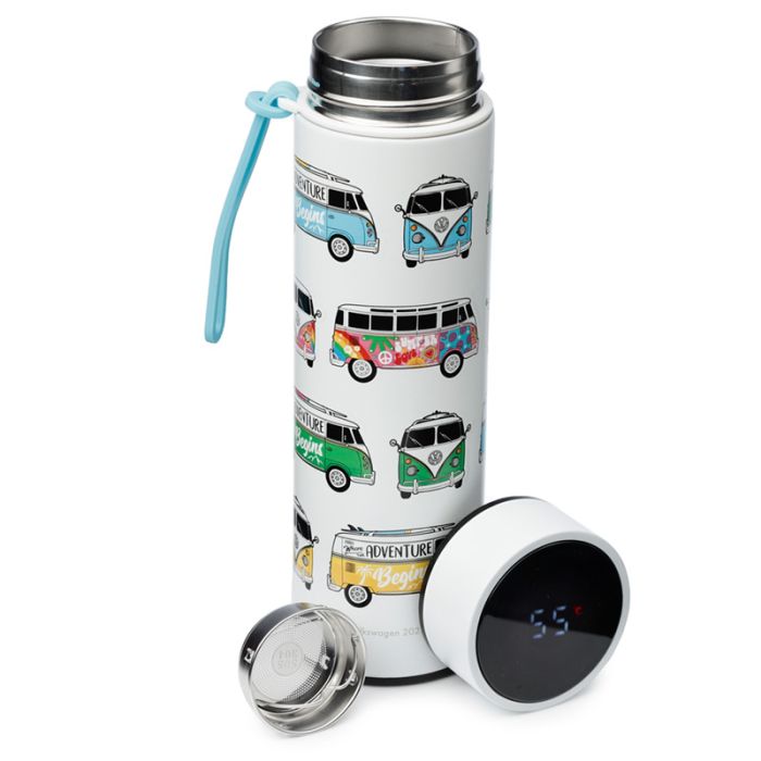 Volkswagen VW T1 Camper Bus Hot & Cold Digital Thermometer Bottle