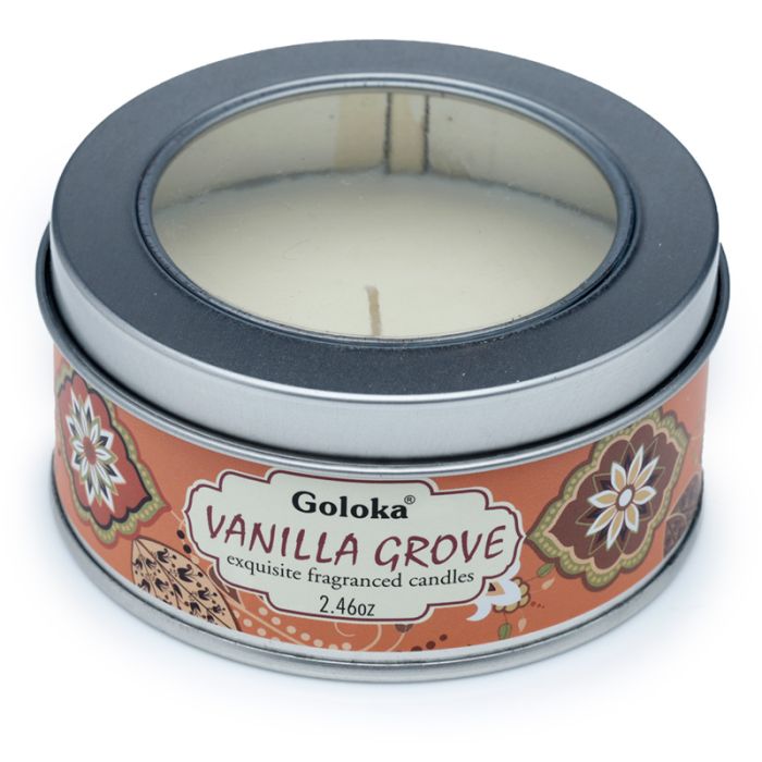 Goloka Vanilla Grove Wax Candle Tin