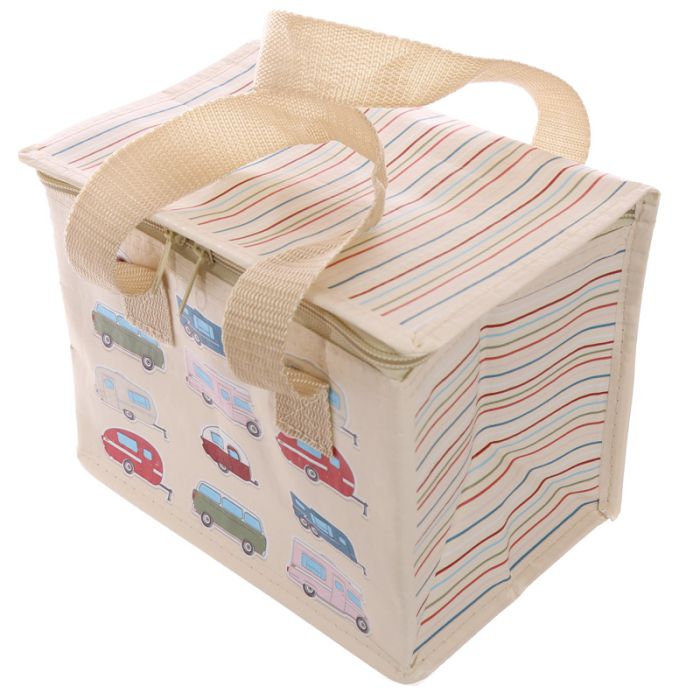 Woven Cool Bag Lunch Box - Caravan