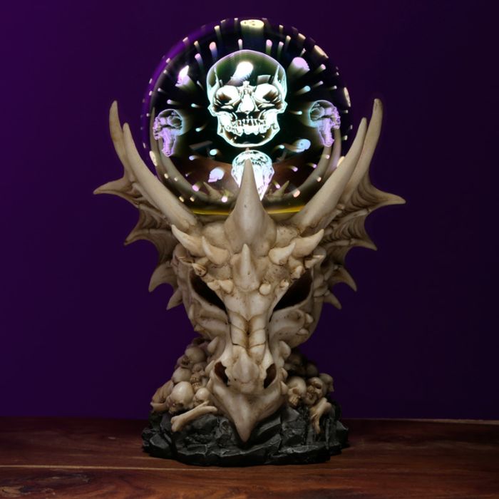 Dragon Skull LED Metallic Orb