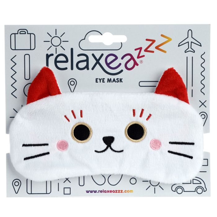 Plush Maneki Neko Lucky Cat Eye Mask