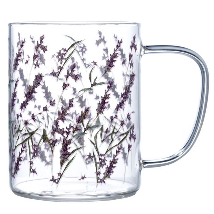 Lavender Pick of the Bunch Glass Mug